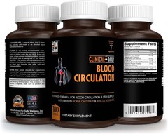 Natural Blood Circulation Supplements: 180 Capsules with Vein Support Formula
