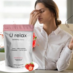Relax U Calming Tonic Drink Mix , 15 Powder Packets , Soothing Relaxation Flavor