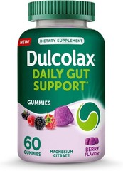 Dulcolax Daily Gut Support Gummies, Magnesium Formula, 60 Count