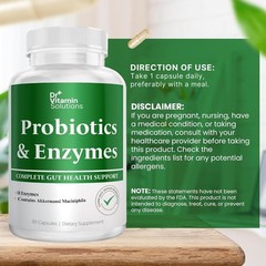 DR VITAMIN SOLUTIONS Enzymes Pre & Probiotics Digestive Health 30c. Exp-08/2027