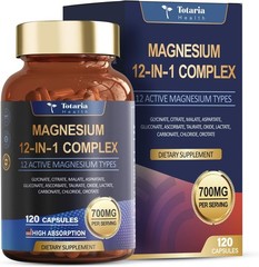 Totaria Magnesium Complex 700mg 12 in 1 Magnesium Supplement 120 Capsules