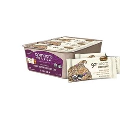 GoMacro Organic Vegan Protein Bars Peanut Butter Chocolate Chip 2.4oz 12 Pack