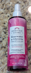 Heritage Store Rosewater and Glycerin Hydrating Facial Mist 8 oz exp: 09/2027
