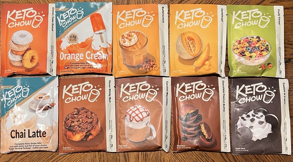 Keto Chow~10 Assorted Flavors~Lot 7