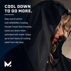 Cooling Hoodie Towel- Sport Hood Towel, Cools when Wet, UPF 50, Contours Your…