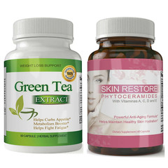 Green Tea Metabolism Support Weight Management Skin Restore Collagen Supplement