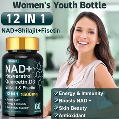 NAD+ 1500mg – Resveratrol, DNA Repair, Energy Production, Cellular Metabolism