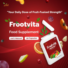 VED Frootvita Supplement, 90 Vegan Capsules, 3 Cap/Day, 1 Month Supply