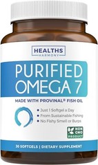 Healths Harmony Purified Omega 7 Softgels (1 Month Supply) More Omega 7, 30 ct