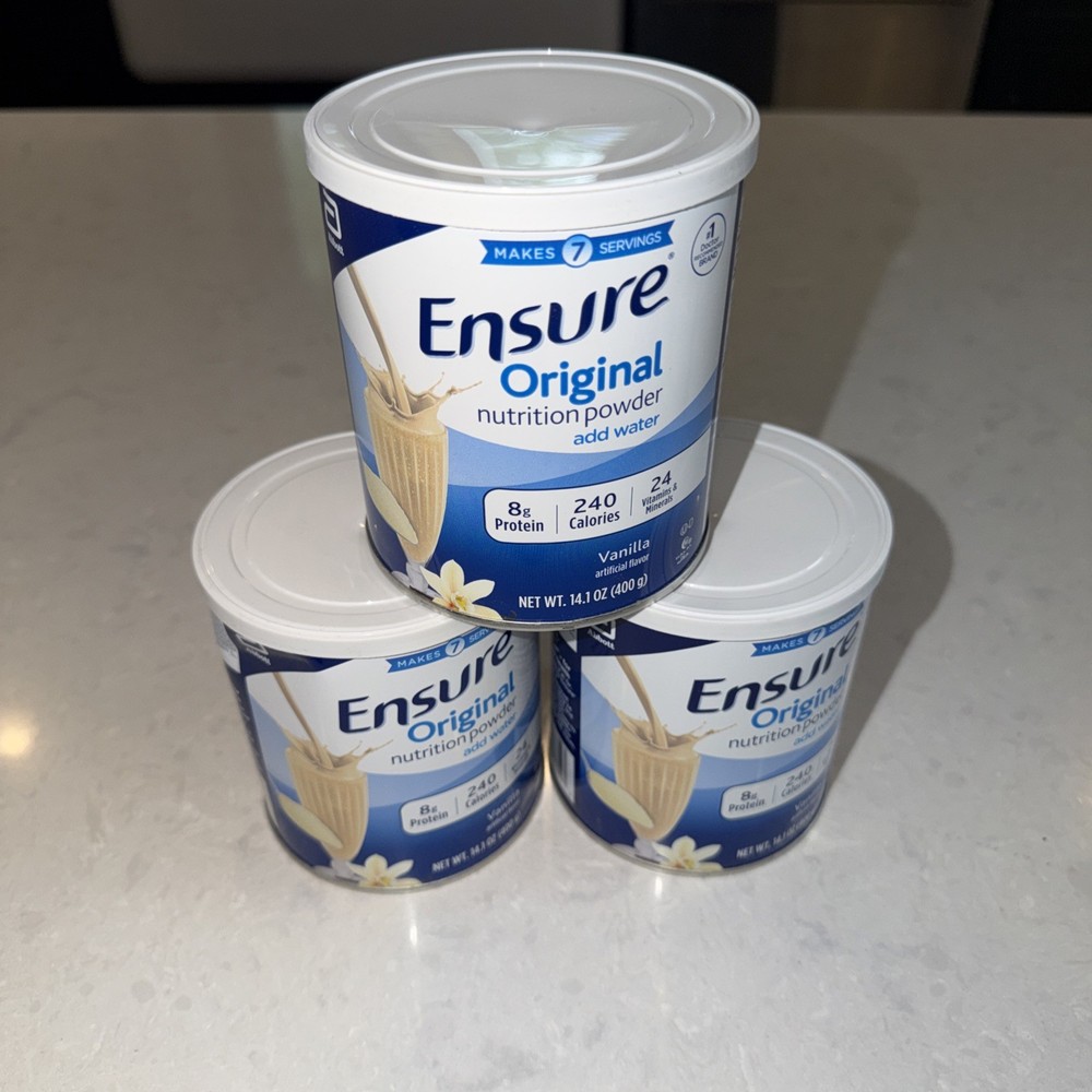 Ensure Original Nutrition Vanilla Powder Supplement 14.1 oz Pack of 3 Exp 7/26
