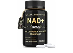 NAD+ 1600mg Capsules w/ Nicotinamide Riboside, Resveratrol, CoQ10 120