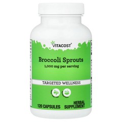 2 X Vitacost, Broccoli Sprouts, 120 Capsules (500 mg per Capsule)