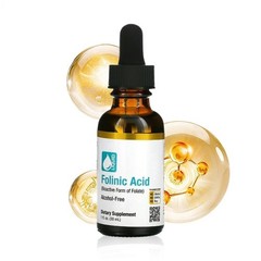 Gold California Nutrition Folinic Acid Supplement,1 fl oz (30 volume Liquid Form