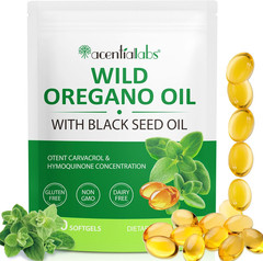 2 in 1 Oil of Oregano & Black Seed Softgels with Carvacrol , Immune Support