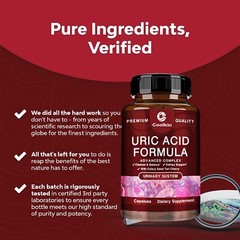 Uric Acid Formula-Tart Cherry, Milk Thistle,Cranberry-Kidney Cleanse,Gout Relief