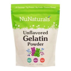 NuNaturals Unflavored Beef Gelatin Powder, Instantly Thickens, Stabilizes…