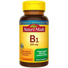 Nature Made Vitamin B1 100mg, Thiamine Supplement 100 Count (Pack of 1)Nature Ma