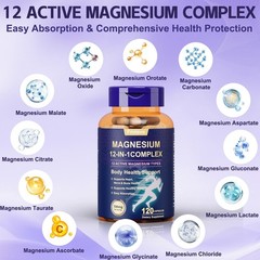Magnesium Complex 700mg – Made with 12 Elemental Magnesium Forms, 4-month supply