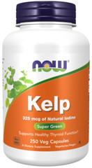 Now Foods Organic KELP 250 Caps Iodine Source & THYROID SUPPORT 07/25EXP