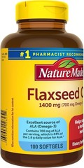 Nature Made Flaxseed Oil 1400 mg, 100 Softgels