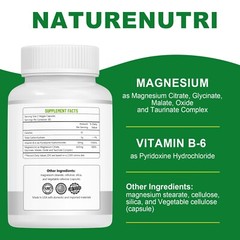 5-in-1 Magnesium Complex Supplement 420mg Per Serving + Vitamin B-6 30mg