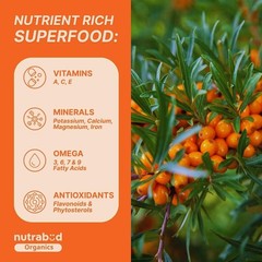 Nutrabud Himalayan Sea Buckthorn Berry Juice – 500 ml Vitamin C, Omega 3 6 7 9