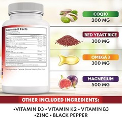 New Age CoQ10 200mg Omega 3-6-9 Magnesium Zinc Vitamin K2 D3