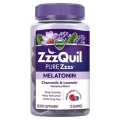 ZzzQuil, Pure Zzzs Melatonin Gummies, Sleep Aid, 72 Count (Pack of 1), New