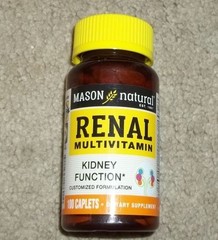 New Mason Natural Renal Multivitamin Kidney Function 100 Caplets Exp 5/2027
