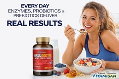 Enhanced Super Digestive Enzymes 100 Caps probiotic & prebiotic