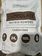 Just Ingredients Chocolate Protein Powder 24g Protein Grass-Fed Whey 15 Servings