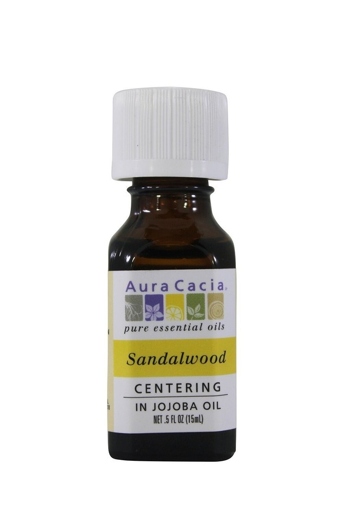 Aura Cacia Sandalwood in Jojoba Oil – 0.5fl oz