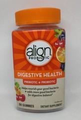 Align Digestive Health Prebiotic + Probiotic Supplement 50 Gummies Exp 2/25