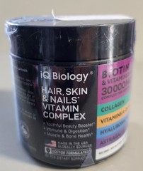 IQ Biology Hair, Skin & Nails Vitamin Complex 60 Capsules Exp 2/27