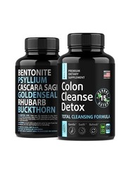 Colon Cleanse – Detox, Digestive Health, Psyllium Husk Aloe Vera Supplement