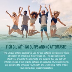 3x Strength 2500mg EPA & DHA, Advanced Omega 3 Fish Oil 2 x 120 Capsules MENXI