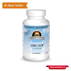 Natural Stress Relief: GABA Calm Peppermint Lozenges – 60 Count for Adults