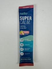 10 Ct NEW Nello Super Calming Drink Mix Raspberry Lemonade & Strawberries Cream