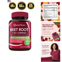 Beet Root Capsules, Beet Root Extract with Grape Seed, CoQ10, Turmeric, Black…