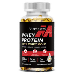 Whey Protein Capsules – 900mg Protein for Muscle Recovery & Strength 30~120 Caps