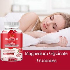 Buy 1 Get 1 Free Magnesium Glycinate Gummies – 600mg Sugar Free with CoQ10 & D3