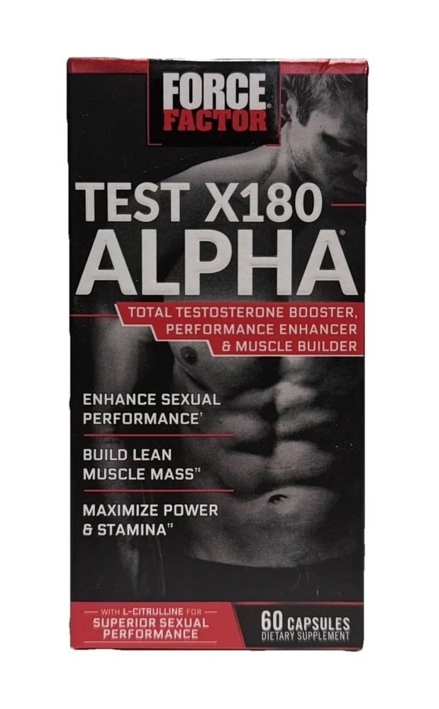 Force Factor Test X180 Alpha Test Booster 60 Capsules Exp 06/2028 NEW
