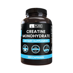 Pure Original Ingredients Creatine Monohydrate 365 Capsules No Magnesium Or