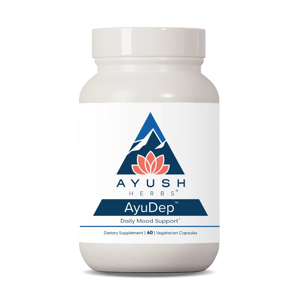 Ayush Herbs Ayu-Dep – Stress & Cognitive – 60 Vegetarian Capsules – Newest Exp.