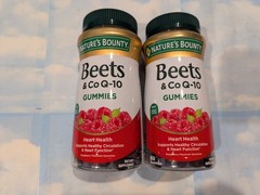 LOT (2) NATURE’S BOUNTY BEETS & CO Q-10 GUMMIES RASPBERRY FLAVOR 60 CNT