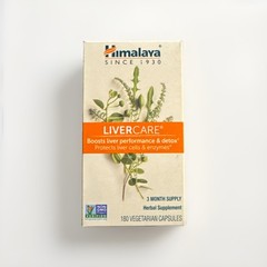Himalaya LiverCare 90 Vegetarian Caps Dairy-Free, Gluten-Free, GMP Quality 03/29