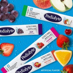 Pedialyte Electrolyte Powder Packets, Variety Pack, 24 Count, Blue and White