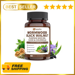 Wormwood Black Walnut Clove Parasite Cleanse for Humans Capsules – Natural Gut