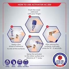 MITREAPEL Activator (2 x 6.7 fl oz) Spray Accelerator for CA Super Glues (2 P…