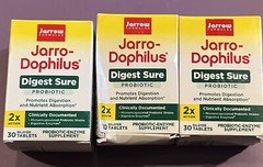 3X Jarrow Formulas Jarro-Dophilus, Digest Sure Probiotic, 30 Tablets